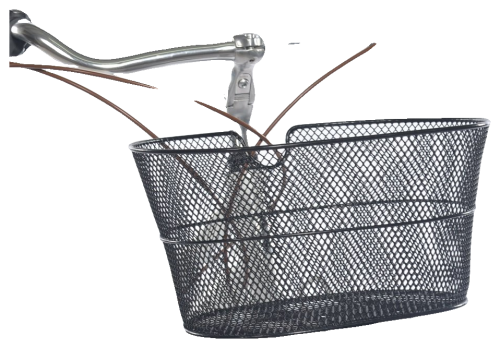 Cestino per biciclette tondo in rete