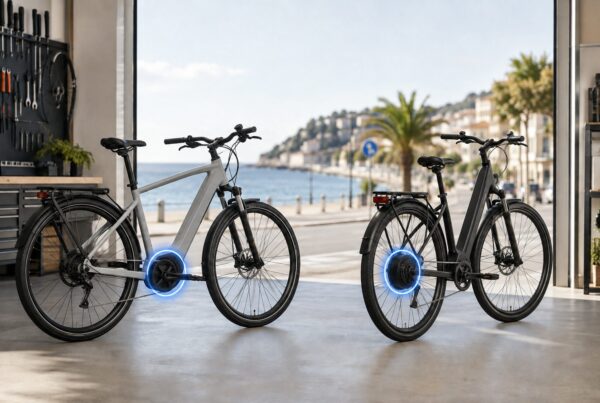 Due e-bike a confronto con motore centrale e motore nel mozzo posteriore
