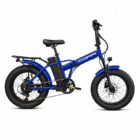 Fausto Coppi Vesuvio Fat 20 pollici blu, e-bike pieghevole — rendering illustrativo