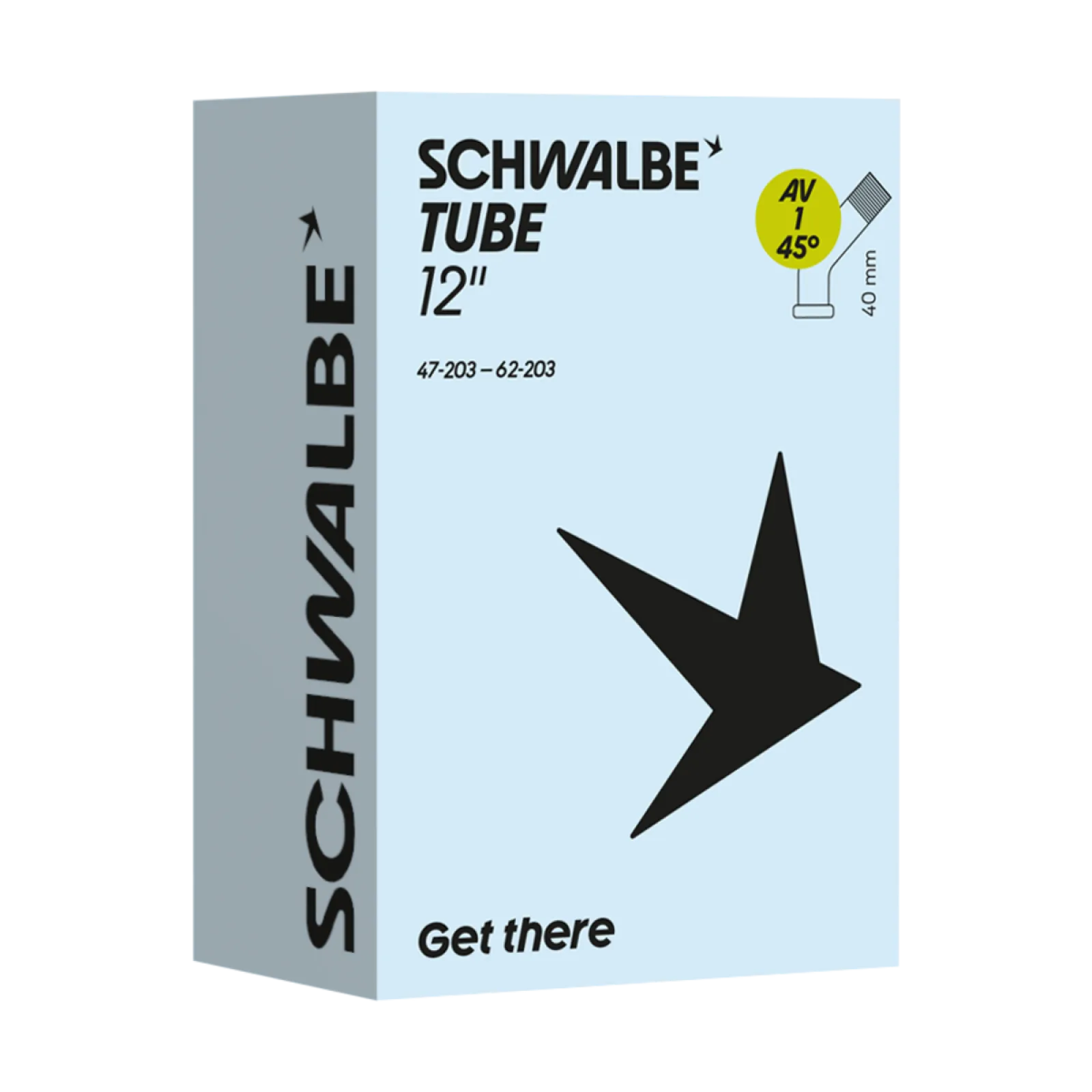 Camera d’aria Schwalbe AV1 12½ – Schrader 40 mm inclinata 45°
