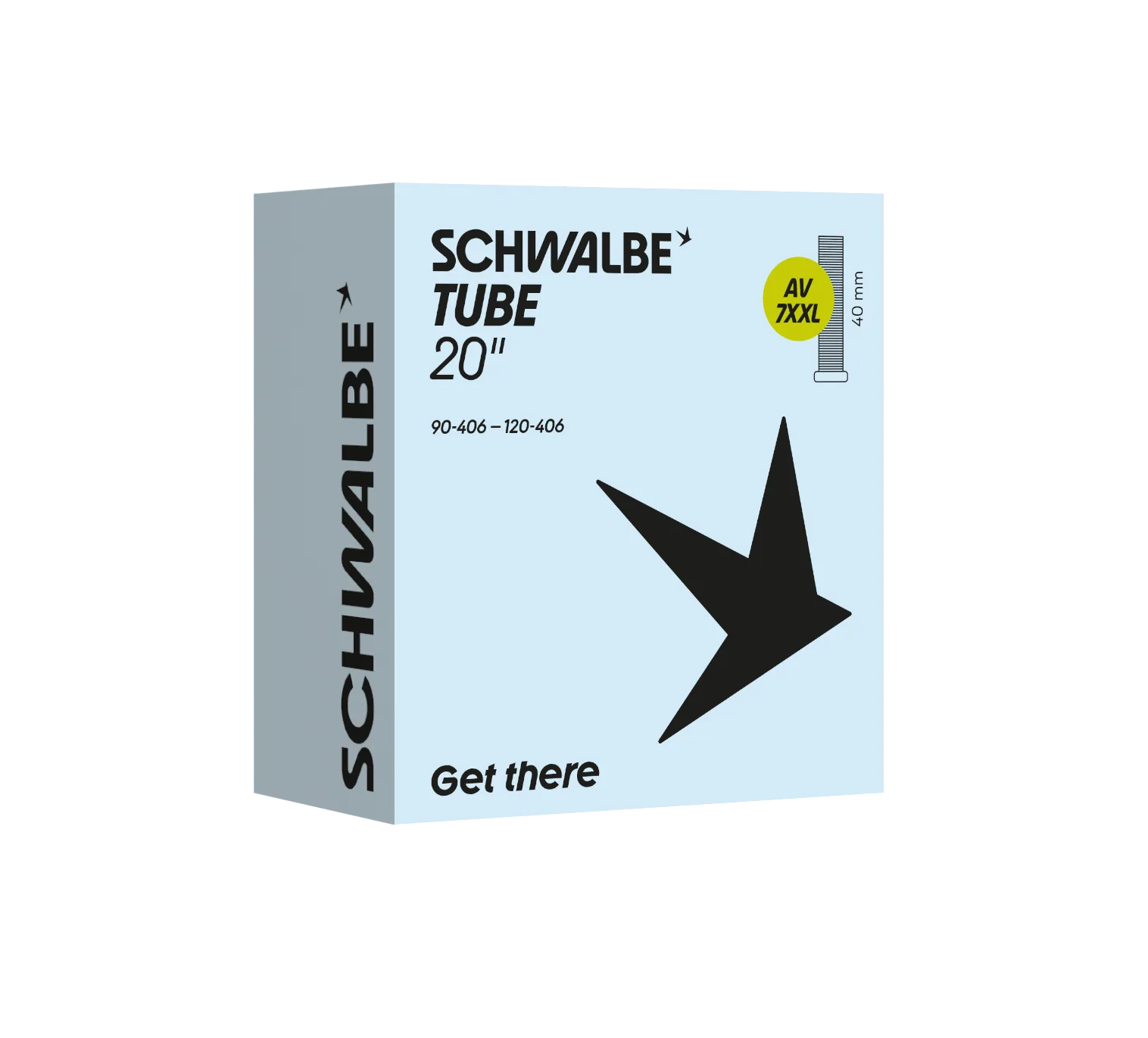 Camera d’aria Schwalbe AV7XXL fat 20 × 3.50–4.80 – Schrader 40 mm