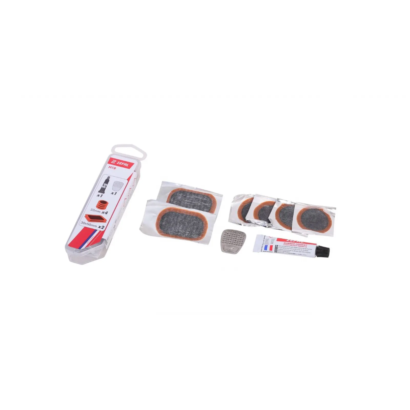 Kit riparazione camere Zéfal MTB con 6 rappezzi e mastice