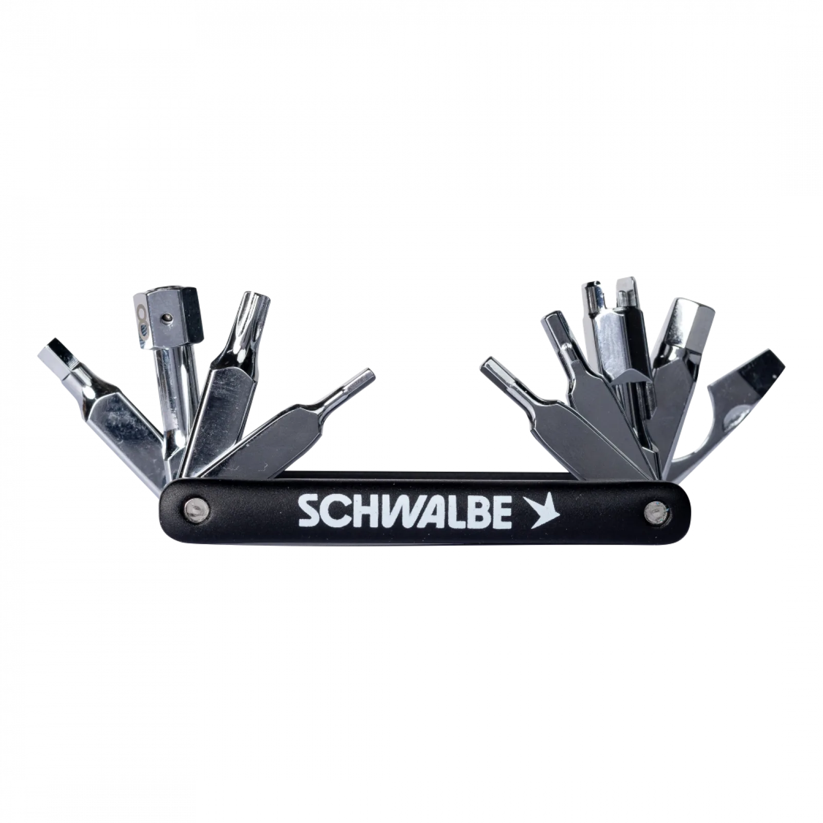Multitool Schwalbe 13 in 1 con utensili per valvole Presta e Schrader