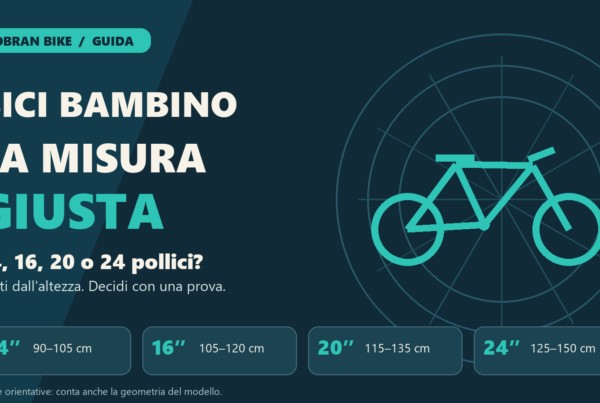 Bici bambino: misure indicative delle ruote da 14, 16, 20 e 24 pollici