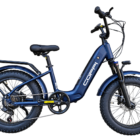 Coppi Elbrus blu con batteria 540 Wh, vista laterale scontornata