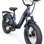 Coppi Elbrus blu con batteria 540 Wh, vista a tre quarti