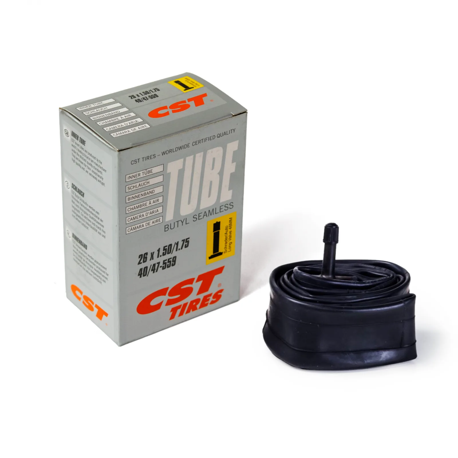Camera d’aria CST 26 × 1.50–1.75 – Schrader 48 mm