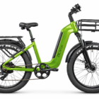Bicicletta elettrica GTA Bear 26 verde oliva con motore 48 V, vista laterale
