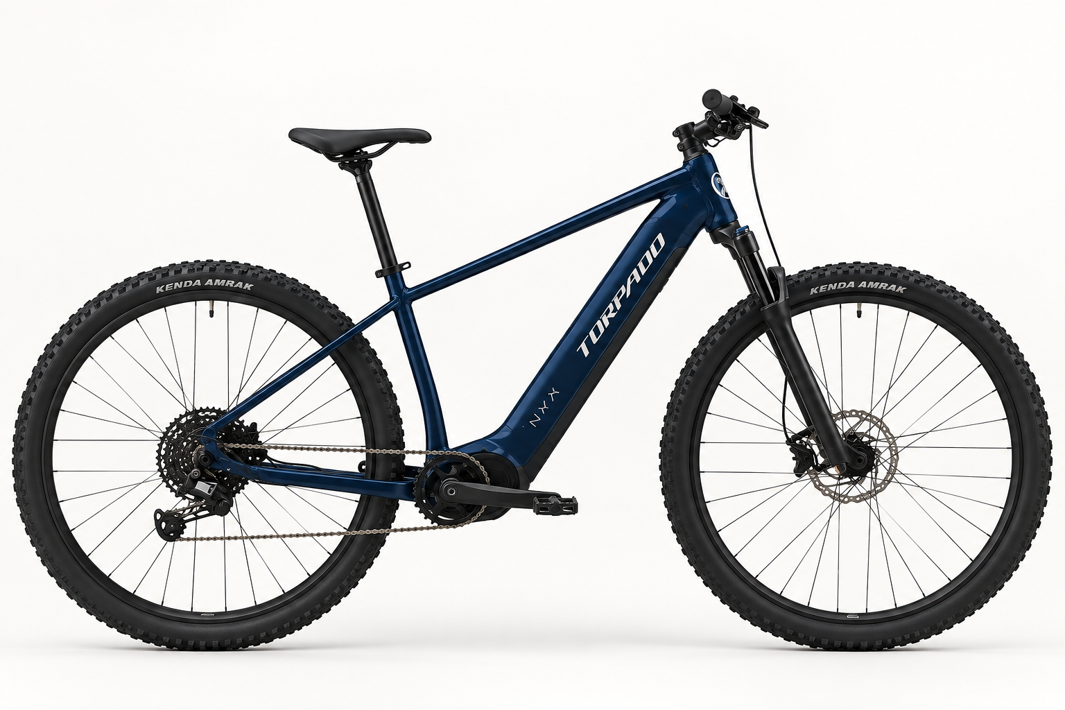 Torpado NYX29 e-MTB 29 pollici Baltic Blue glossy, vista laterale illustrativa